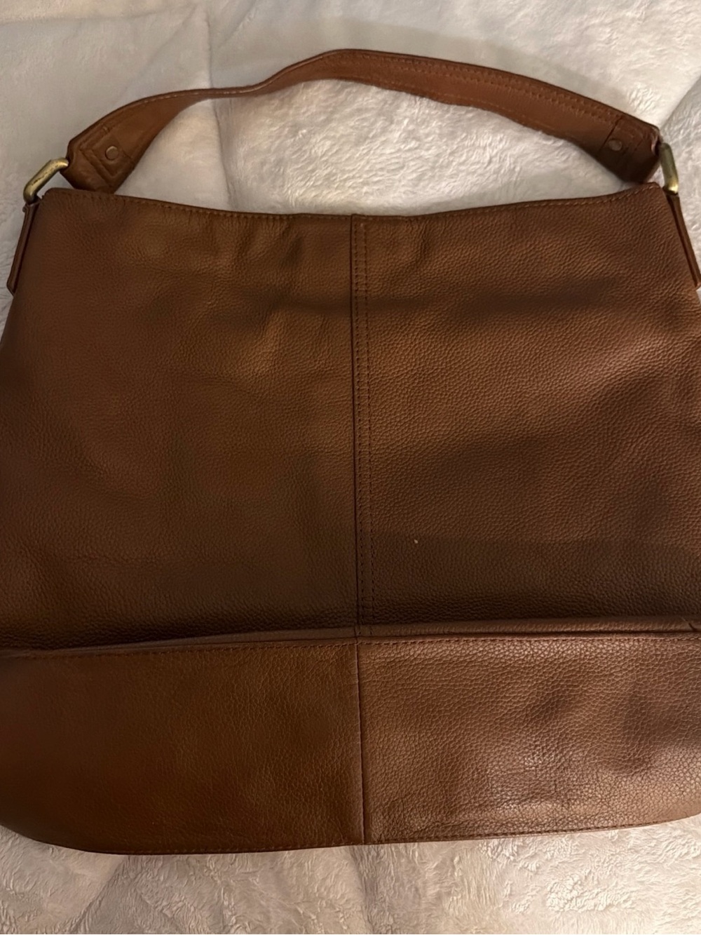 Classic Brown Leather Shoulder Bag